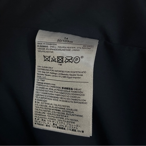 Banana Republic Navy Blue Short Sleeve Dress Size 14 - Picture 9 of 9